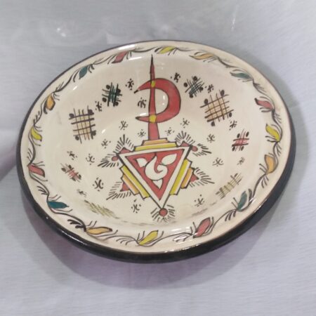 Assiette profonde pour présentation motif berbère