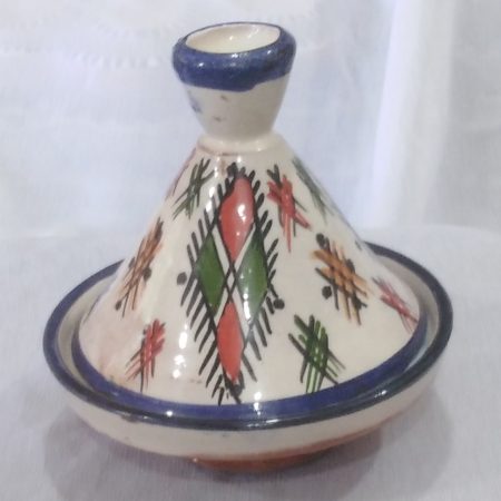 Petit Tajine aux motifs berbères pour présentation